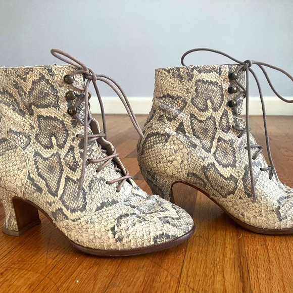 Miss L Fire Alexa Snakeskin Boots - Picture 1 of 7